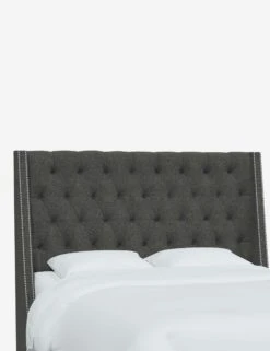 Admina Headboard -Chic Furniture Sale AdminaHeadboard CharcoalLinen 120NB SVZMCHR
