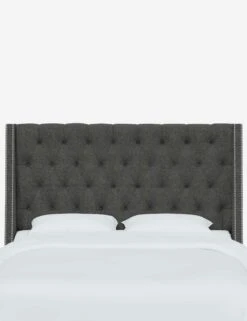 Admina Headboard -Chic Furniture Sale AdminaHeadboard CharcoalLinen 120NB SVZMCHR 1