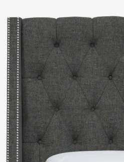 Admina Headboard -Chic Furniture Sale AdminaHeadboard CharcoalLinen 120NB SVZMCHR 3