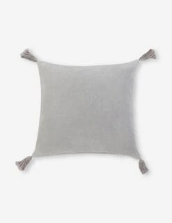 Bianca Velvet Pillow By Pom Pom At Home -Chic Furniture Sale Biancagrey20copy