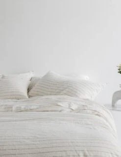 European Flax Linen Duvet Cover By Cultiver -Chic Furniture Sale CULTIVER Pencil Stripe f09a95c1 451d 4919 aaeb 09c96bf14aba