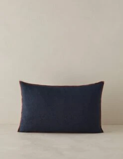 Carys Contrast Linen Pillow 29 Carys Contrast Linen Pillow -Chic Furniture Sale CarysContrastLinenPillow Indigo Brick Lumbar A0656774 4581 Product