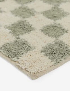 Checkerboard Bath Mat By Sarah Sherman Samuel -Chic Furniture Sale CheckerboardBathMatbySarahShermanSamuel Lichen 21 x34 A06569275153