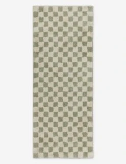 Checkerboard Bath Mat By Sarah Sherman Samuel -Chic Furniture Sale CheckerboardBathMatbySarahShermanSamuel Lichen 2 x5 A06569285144