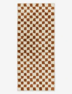 Checkerboard Bath Mat By Sarah Sherman Samuel -Chic Furniture Sale CheckerboardBathMatbySarahShermanSamuel Umber 2 x5 A0656926