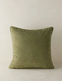 Hi-Lo Checker Velvet Pillow By Sarah Sherman Samuel