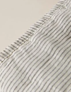 Lammin Linen Quilted Coverlet By Sarah Sherman Samuel -Chic Furniture Sale LamminLinenCoverlet Black Ivory Queen Full A0656729 011 Product