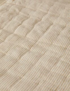 Lammin Linen Quilted Coverlet By Sarah Sherman Samuel -Chic Furniture Sale LamminLinenCoverlet Goldenrod Queen Full A0656731 021 Product
