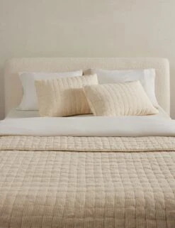 Lammin Linen Quilted Coverlet By Sarah Sherman Samuel -Chic Furniture Sale LamminLinenCoverlet Goldenrod Queen Full A0656731 1 Product