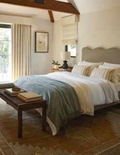 Alaia Sherpa Throw By House No. 23 -Chic Furniture Sale Lulu and Georgia Bedroom2 Evergreen 0607 NOLIGHT LIFESTYLE Site Crop Lifestyle 2 1