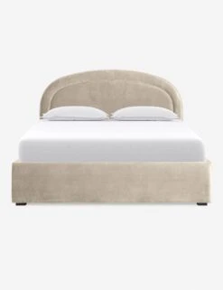 Newbery Platform Bed 34 Newbery Platform Bed -Chic Furniture Sale NewberyPlatformBed Oatmeal Velvet Queen L04731295023 Product