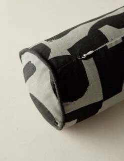 Organic Shapes Linen Bolster Pillow By Sarah Sherman Samuel 20 Organic Shapes Linen Bolster Pillow By Sarah Sherman Samuel -Chic Furniture Sale OrganicShapesLinenBolsterPillow KhakiandBlackbySarahShermanSamuel A0656013B1128 Product