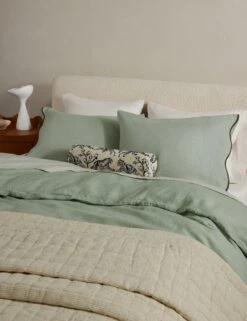 Essie Hemp Duvet Cover By Sarah Sherman Samuel -Chic Furniture Sale OteliaHempDuvet Lichen Queen Full A0656696 4 Product