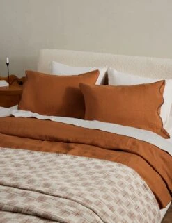Essie Hemp Duvet Cover By Sarah Sherman Samuel -Chic Furniture Sale OteliaHempDuvet Umber Queen Full A0656694 4 Product