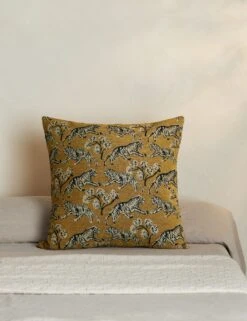 Tiger Pillow By Sarah Sherman Samuel -Chic Furniture Sale TigerPillowbySarahShermanSamuel Gold A0655808B StudioLifestyle