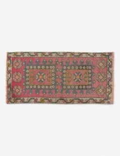 Vintage Turkish Mini Rug No. 186, 1'5" X 3'4"