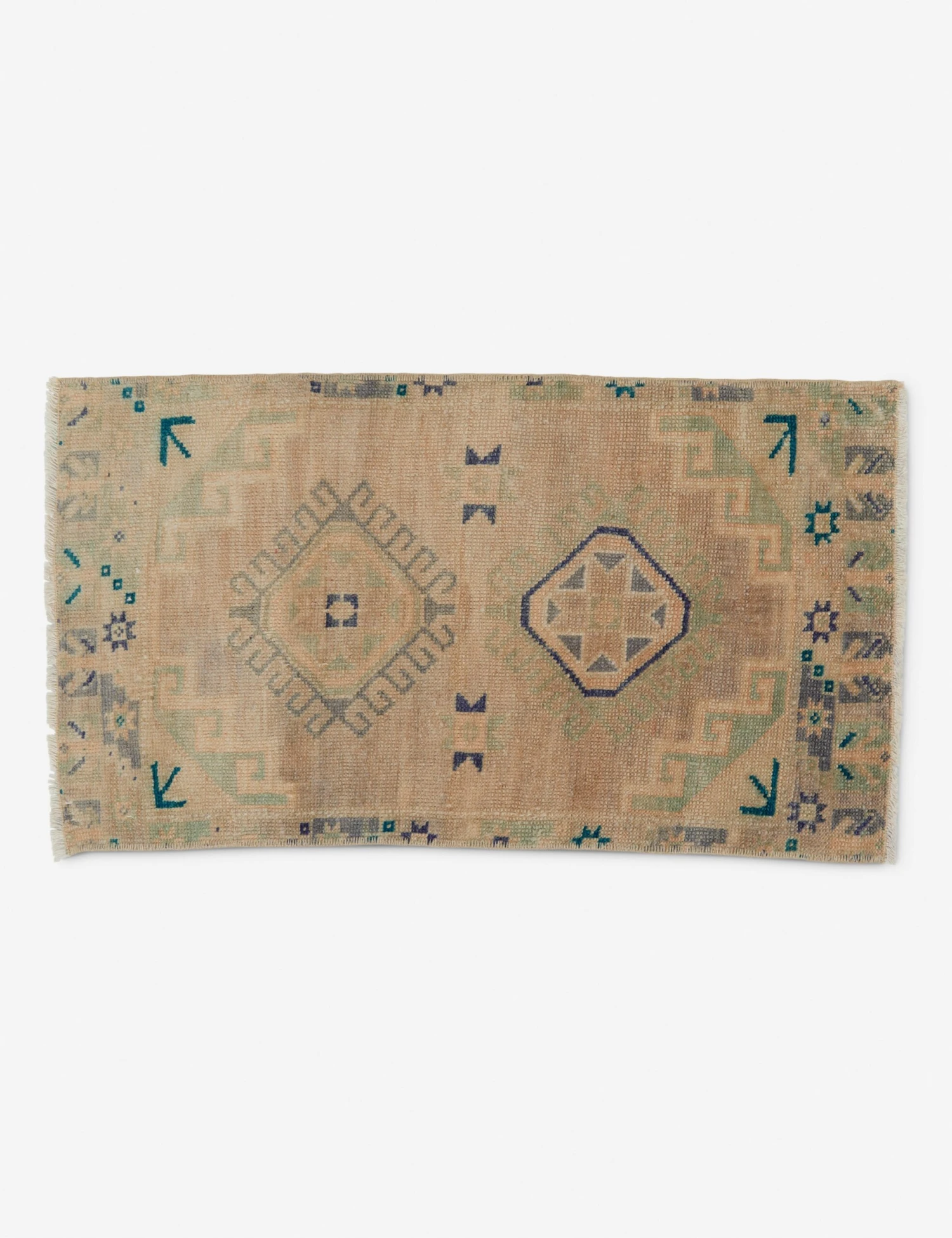 Vintage Turkish Mini Rug No. 192, 1'5" X 2'7"