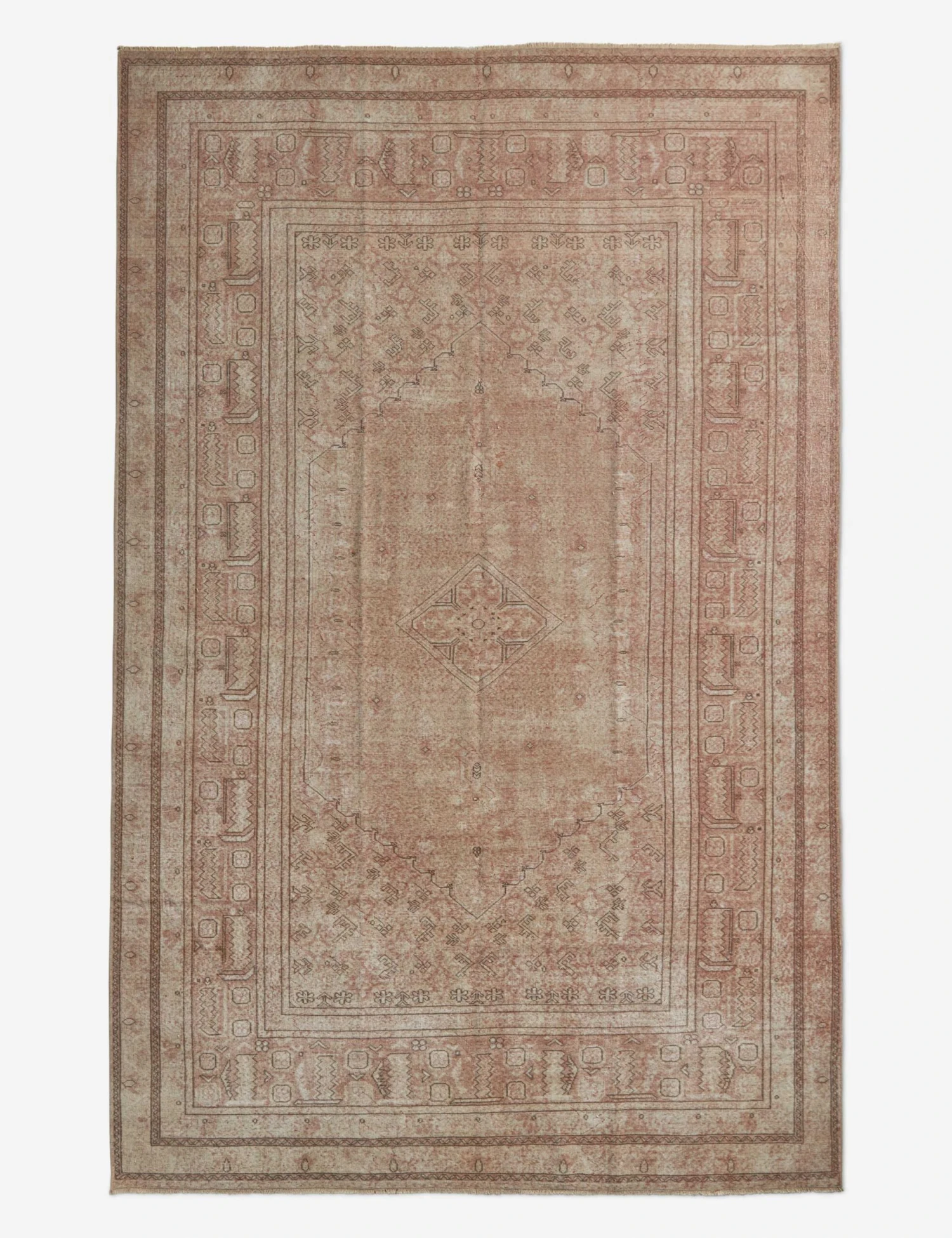 Vintage Turkish Hand-Knotted Wool Rug No. 165, 6'7" X 10'5"