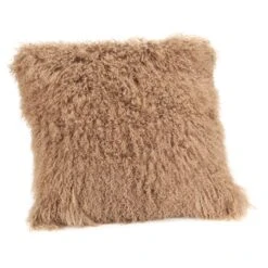 Alda Shearling Pillow -Chic Furniture Sale alda fur pillow large caramel