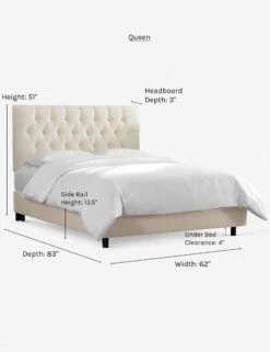 Amarise Bed -Chic Furniture Sale amarise bed talc queen