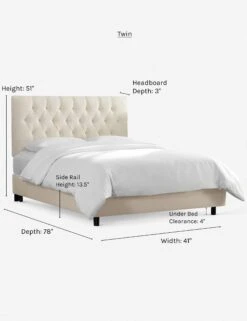 Amarise Bed -Chic Furniture Sale amarise bed talc twin