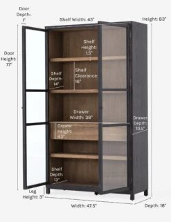 Carly Curio Cabinet -Chic Furniture Sale carly curio cabinet