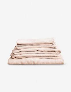 European Flax Linen Sheet Set By Cultiver -Chic Furniture Sale cultiver linen bedding blush sheet set 1 1 1