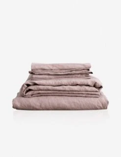 European Flax Linen Sheet Set By Cultiver -Chic Furniture Sale cultiver linen bedding dusk sheet set 1 1