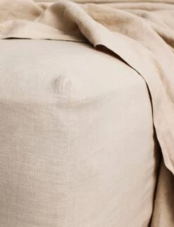 European Flax Linen Fitted Sheet By Cultiver -Chic Furniture Sale cultiver linen bedding nude fitted sheet 1