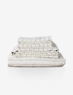 European Flax Linen Sheet Set By Cultiver -Chic Furniture Sale cultiver linen bedding pencil stripe sheet set