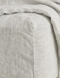 European Flax Linen Fitted Sheet By Cultiver -Chic Furniture Sale cultiver linen bedding pinstripe fitted sheet 1