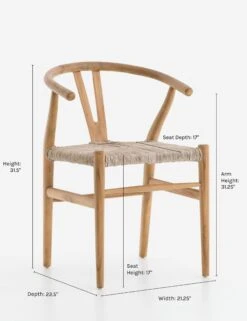 Gradie Indoor / Outdoor Dining Chair -Chic Furniture Sale gradienaturaldimensions copy 1