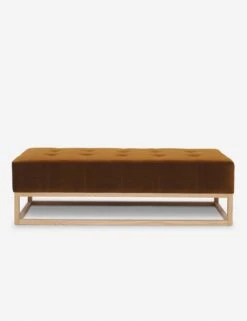 Grasmere Bench By Ginny Macdonald -Chic Furniture Sale grasmere bench velvet cognac