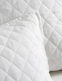 Hampton Quilted Sham By Pom Pom At Home -Chic Furniture Sale hampton white detail 1