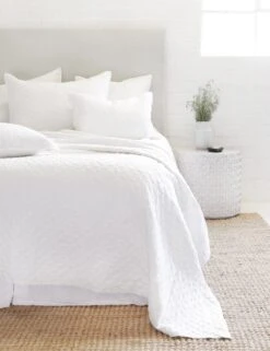 Hampton Quilted Pillow By Pom Pom At Home 9 Hampton Quilted Pillow By Pom Pom At Home -Chic Furniture Sale hampton white front 1