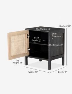 Hannah Nightstand -Chic Furniture Sale hannah left nightstand black 3352f779 a7c7 491d bfd5 c92777481839