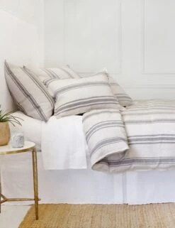 Jackson Linen Duvet By Pom Pom At Home -Chic Furniture Sale jackson flax midnight bed side 1