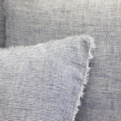 Logan Linen Pillow By Pom Pom At Home -Chic Furniture Sale logan blue detail 4 292ecb66 992b 4f8e afb8 d11bb0bf9aa4
