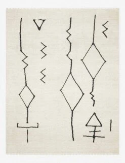 Moroccan Flatweave Rug, Black And Natural By Sarah Sherman Samuel