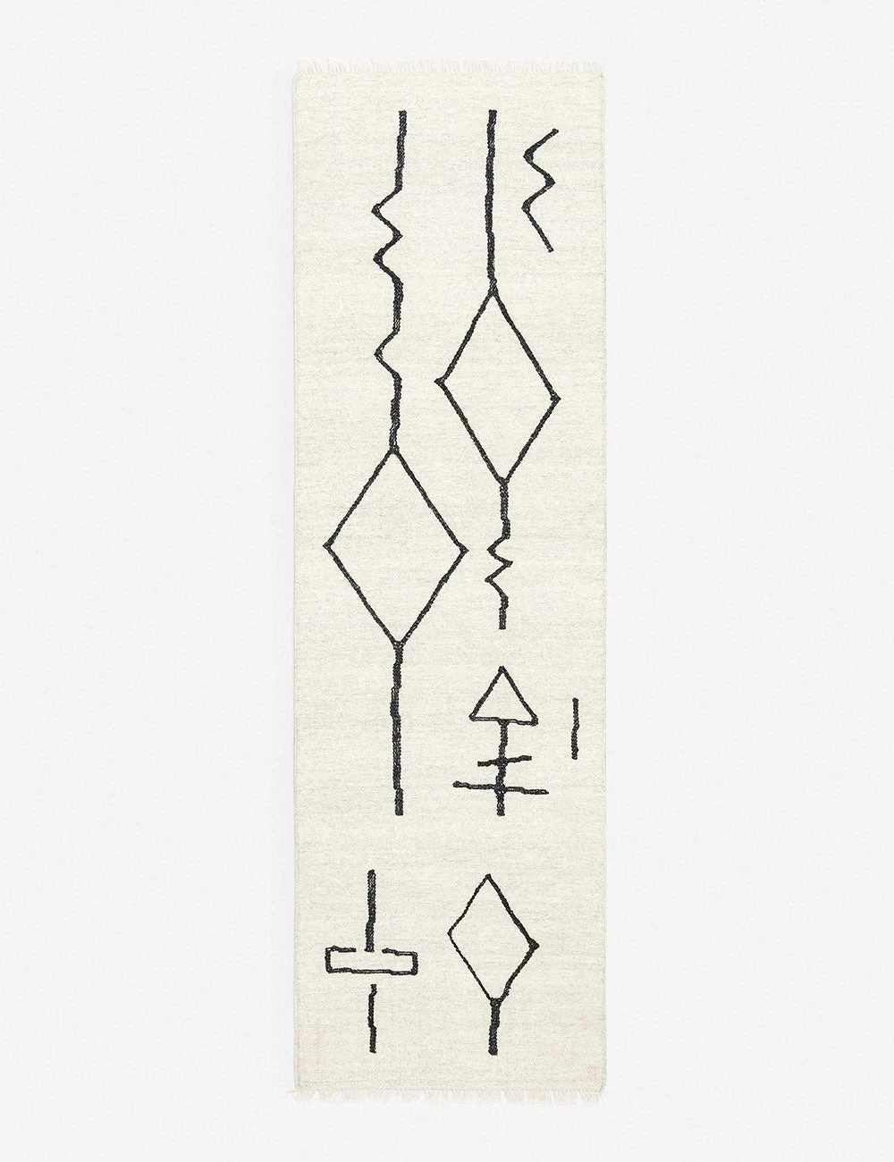 Moroccan Flatweave Rug, Black And Natural By Sarah Sherman Samuel - Image 5