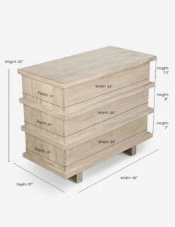 Corliss 3-Drawer Dresser, White Wash -Chic Furniture Sale ow280 s 11 lg 1