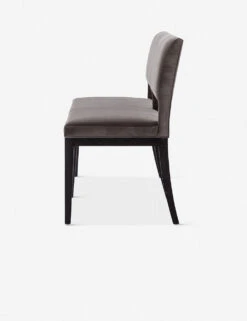 Pollie Dining Bench -Chic Furniture Sale pollie dining bench washed grey velvet 2 1