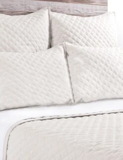 Hampton Quilted Coverlet By Pom Pom At Home -Chic Furniture Sale pom pom at home hampton coverlet cream 1