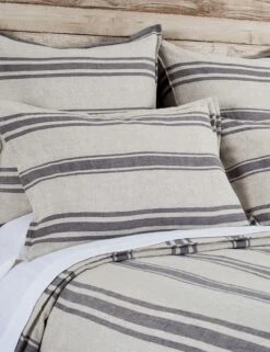 Jackson Linen Duvet By Pom Pom At Home -Chic Furniture Sale pom pom at home jackson duvet flax and midnight 1 1