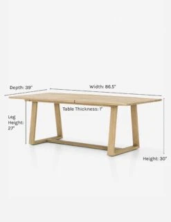 Tika Indoor / Outdoor Dining Table -Chic Furniture Sale tika indoor outdoor dining table natural