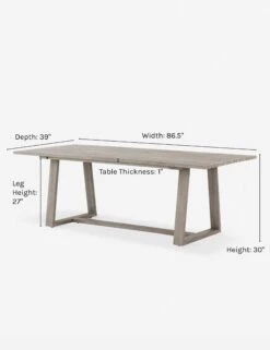 Tika Indoor / Outdoor Dining Table -Chic Furniture Sale tika indoor outdoor dining table gray cc027537 acde 4e4d 872c ac5a79b85237
